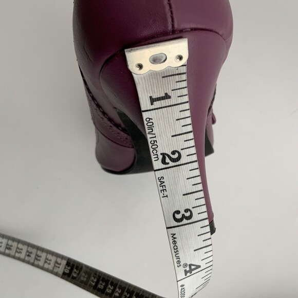 JL Studio Peep Toe Mary Jane Heels Maroon 7.5 - Picture 9 of 12